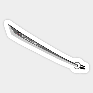 Katana with Blank Text, v. Code Dark Light Grey Sticker